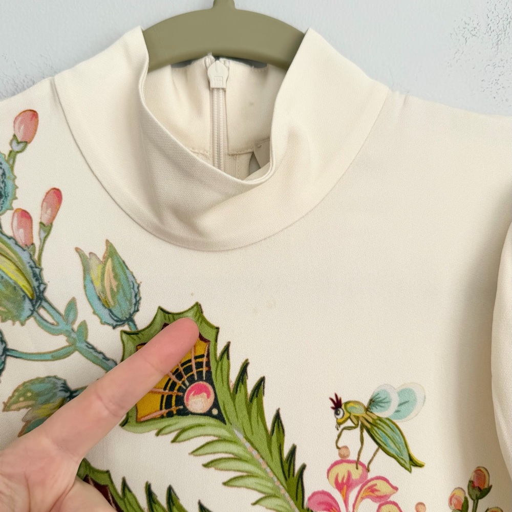 Alemais Size US 2 AU 6 • Ira Ivory Maxi Long Sleeve Floral Dress Gown. - Picture 4 of 8